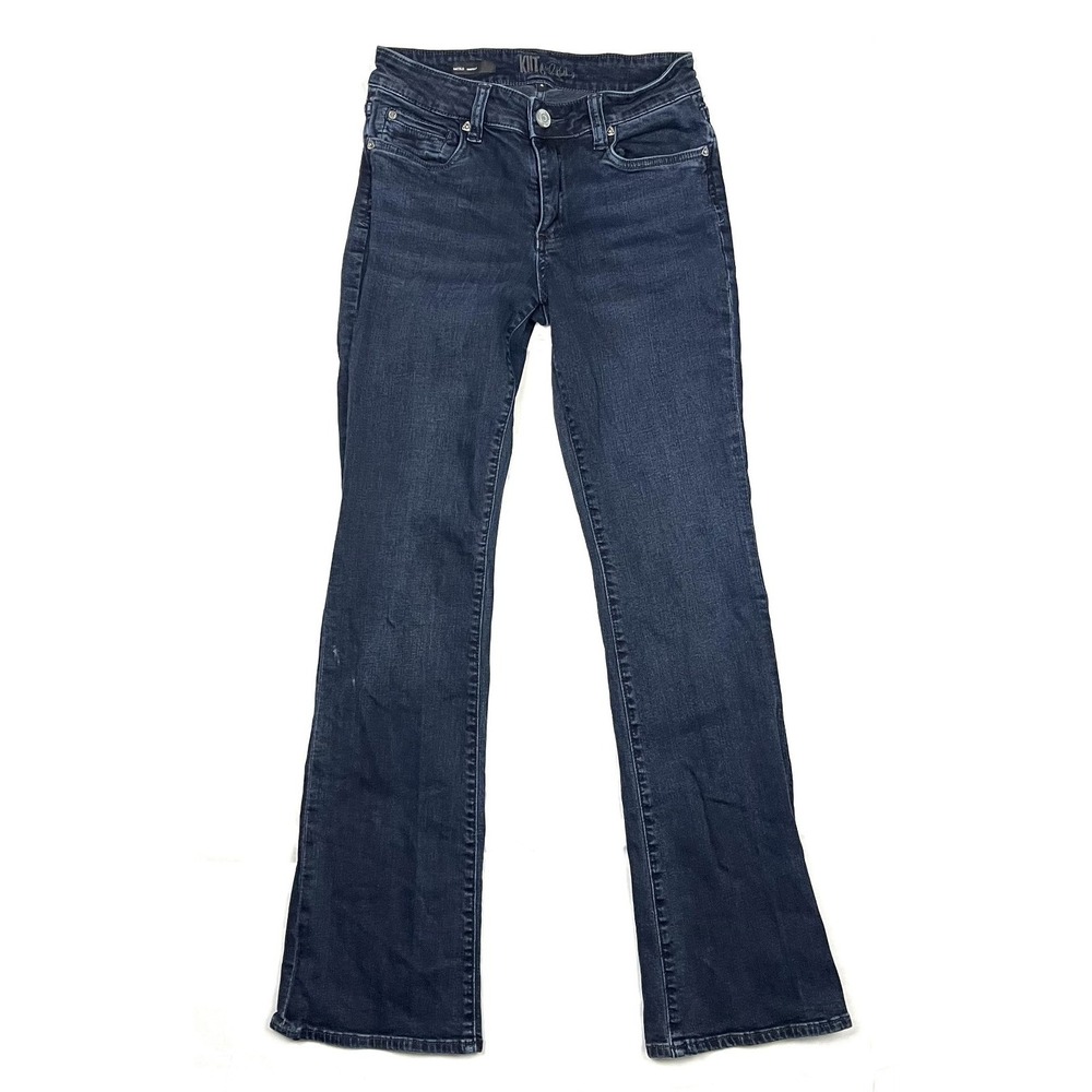 KUT from the Kloth Nicole Bootcut Jeans Womens 4 Dark Wash Stretch Denim Blue